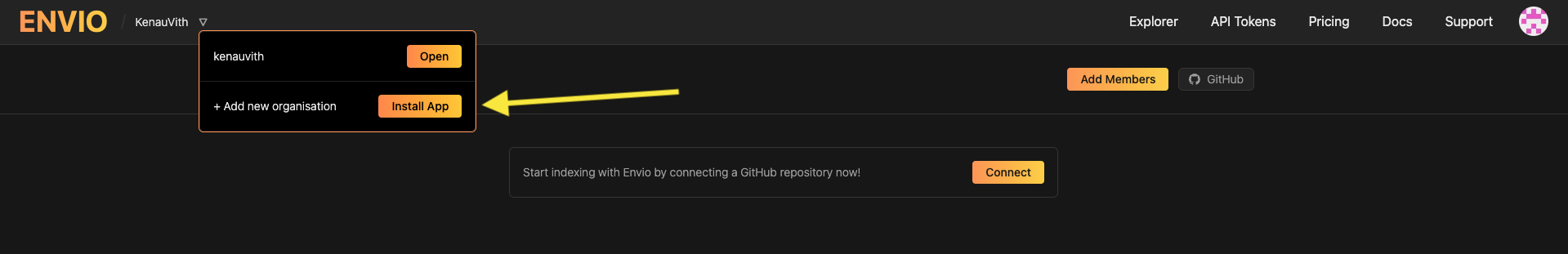 Add New Organisation Popup